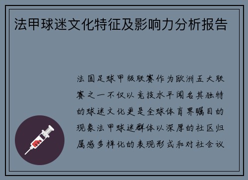 法甲球迷文化特征及影响力分析报告